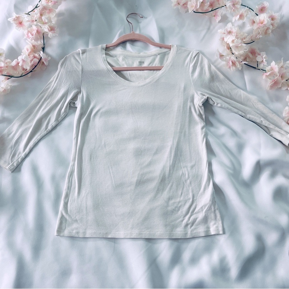 White Fitted Long Sleeve Blouse